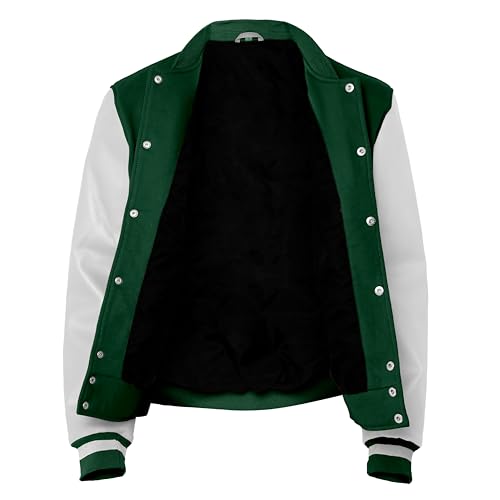 Image of Baseball Wool Letterman Varsity Faux Leather Sleeve For Men | Wool Varsity Bomber Jacket