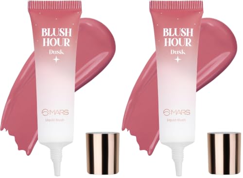 Image of MARS Liquid Blush Hour (12 ml) (05-DUSK) | Dewy-Matte Finish | Highly Pigmented | Lightweight & Long-Lasting Formula | Effortless Application (Pack of 2)