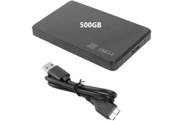 CARE CASE® 500 GB Portable External Hard Disk - USB 3.0 for PC Laptop Windows and Mac, 1 Year Warranty, External HDD - Black (500 GB) (B0CVDCH9SW) Amazon Price History, Amazon Price Tracker