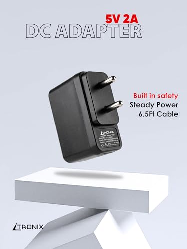 Image of 5V 2A DC Power Adapter, 10W DC Power Supply, 1 Year Warranty, AC-DC SMPS for CCTV, Routers, Set-Top Boxes and More, Dual Pin 2.1 /2.5 mm x 5.5mm and 4mm Jack