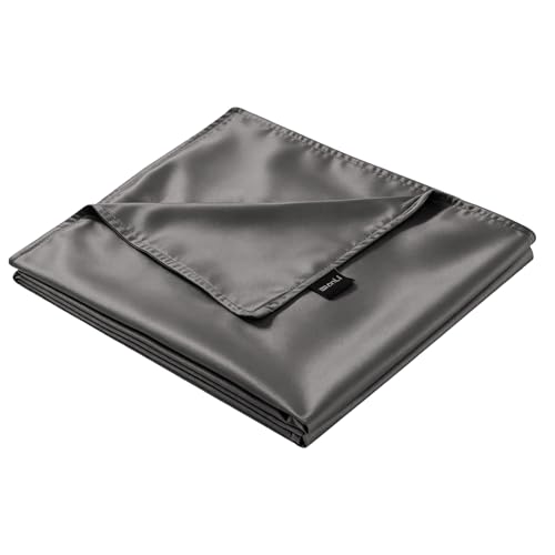 Image of ZonLi Cooling Weighted Blanket Cover, Oeko-texCertified 100% Pure Natural Bamboo Fiber, (Grey, 60'' x 80'') Removable Cooling Duvet Cover for Hot Sleepers, All Season