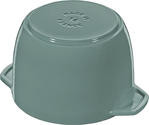 staub-La-Cocotte-de-GOHAN-Z1025-325-La-Cocotte-de-Gohan-Eucalyptus-M-63-inches-16-cm-Rice-Pot-2-Pieces-Cast-Iron-Rice-Cooker