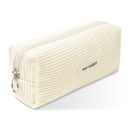 OFFCUP Trousse à Crayons en Velours Côtelé, Trousse à Crayons Simple, Trousse de Maquillage, Troussede GrandeCapacité Sac à Stylo Zippé Fournitures Scolaires et...