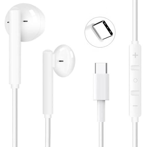 OURWORTL USB C Headphones for Phone 16 Type C Wired Earbuds with Mic & Volume Control HiFi Stereo Noise Cancelling Earphones Wired for iPad ProiPhone 17/16/15 Pro Max/Plus