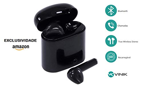 FONE DE OUVIDO BLUETOOTH EASY W1+ TWS TRUE WIRELESS - PRETO