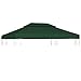 vidaXL Toldo de Cenador de Repuesto Tela Impermeable Verde 3x4m Techo Pérgola