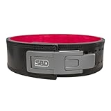 SBD 正規品 パワーリフティングベルト トレーニングベルト Lサイズ 厚み 13mm IPF認定品 [レバーアクション×ピン式ベルト] レザー製 イギリス 職人仕上げ 筋トレ ベルト 腰 男女兼用