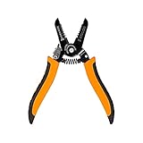Precisión Pelacables, 7.0 Inch alambre alicates de corte Alicates Herramienta de reparación con build-in - Alicates Cortador de alambre y Looping agujeros para 10 - 22 AWG cable Multifilar de corte