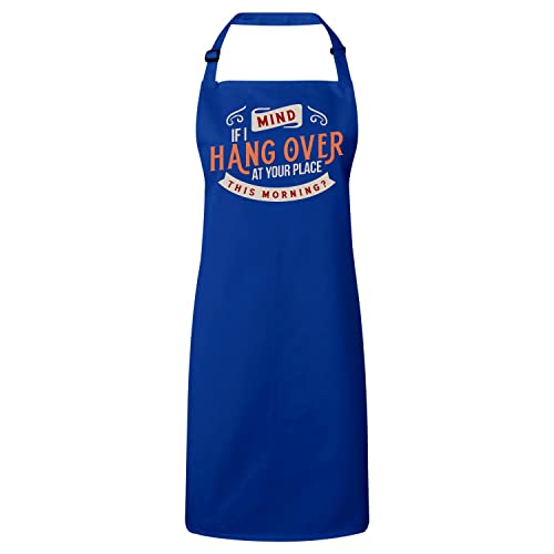 Tablier cuisine bleu Mind if I Hangover vêtement protection bar et cuite