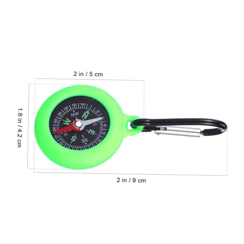 Brújula de bolsillo con mosquetón Toyvian 9 piezas miniatura 2