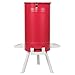 Solution4Patio 50-75 LB Large Metal Hunting Game Feeder, Heavy Duty Free Standing Deer Feeder, Portable Gravity Deer Feeder Automatic Dispenser, Weather-Proof (Red)