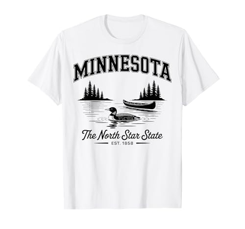 Lema del estado del orgullo de Minnesota North Star Duck Pond Est 1858 Camiseta