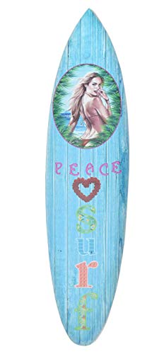 Interlifestyle Tabla de Surf 100cm Peace Surf Tablista Decoración para Cuelga Lounge Style