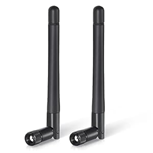 Bingfu WiFi-antenne RP-SMA WiFi antenne 2.4 GHz 5.8 GHz 3dBi MIMO RP-SMA mannelijke antenne (2-pack) voor WiFi-router…
