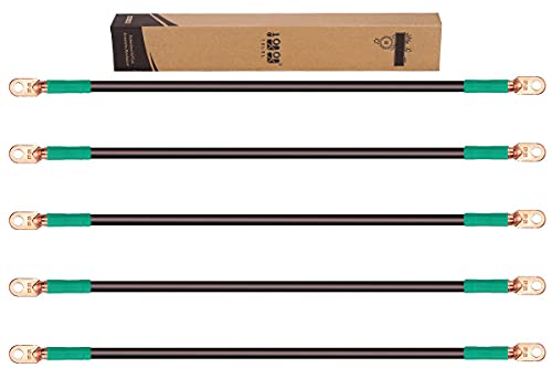 10L0L 36 Volt Golf Cart Battery Cables for Yamaha G2 G8 G9 Golf Cart, Battery Cable Wiring Kit with 4 Gauge 5 PC Golf Cart Battery Cable Set, Ultra-Long Pure Copper Wire Lugs