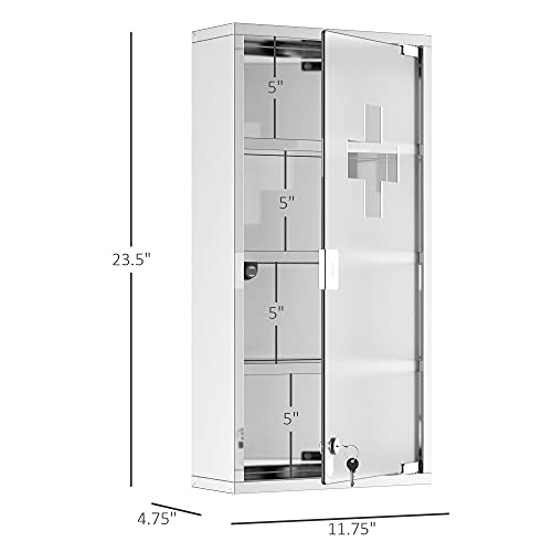 Homcom US02-03300131 Wall Mounted Medicine Cabinet thumb #2