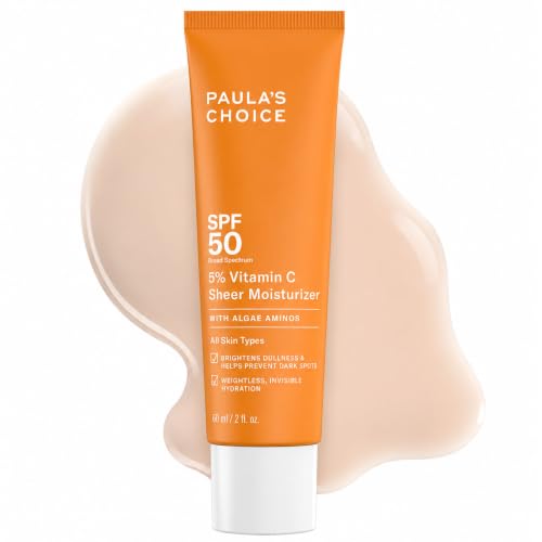Paula's Choice 5% Vitamin C Sheer Face Sunscreen SPF 50, 2 Fl Oz