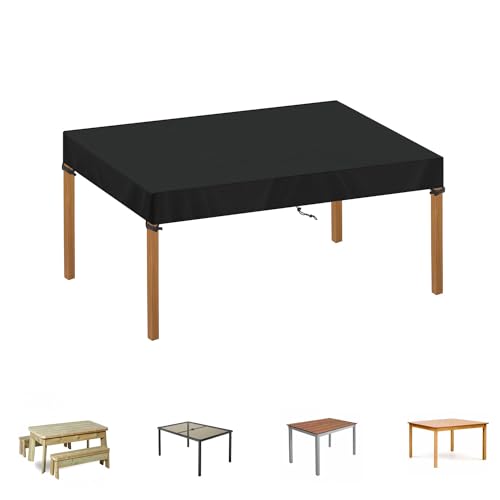 SIMPHAUS Abdeckung Gartentisch 110x70x15cm Abdeckplane Tisch Outdoor Abdeckung für Tischplatte Schutzhülle für Gartenmöbel Wasserdicht UV-Beständiges 420D Oxford Gewebe