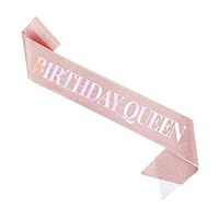 Geburtstag Königin Schärpe Glitzer Roségold Birthday Queen Sash Glitzer Geburtstag Schärpe Damen Geburtstag Schärpe für Geburtstag Party Zubehör