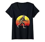 Photo Gallery donna gaming bigfoot headset & retro 80s sunset funny gamer maglietta con collo a v Photo Gallery donna gaming bigfoot headset & retro 80s sunset funny gamer maglietta con collo a v