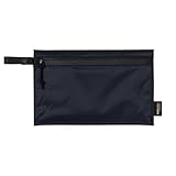 [ aso ] フラットポーチ マルチポーチ CORDURA 携帯用 軽量 耐水 防汚 抗ウイルス素材 日本製 コーデュラリップ トラベル Regile レジル シャットポーチ + プラス Lサイズ ネイビー rs-v329-02-na