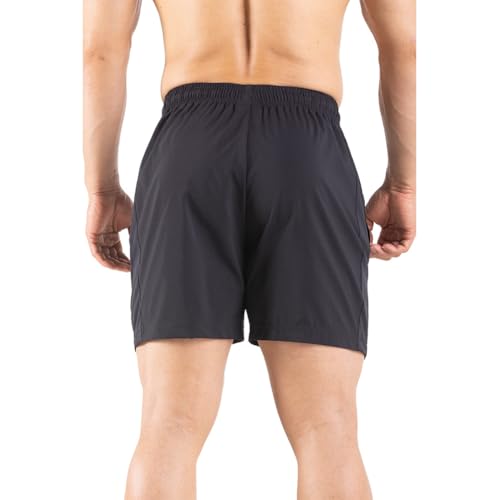 Gaglg Men's 5" Running Shorts 2 Pack Quick Dry Athletic Workout Gym Shorts with Zipper Pockets