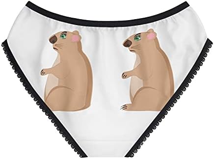 Animal Woodchuck Panties, Animal Woodchuck Underwear, Briefs, Cotton Briefs, Funny Underwear, Panties For Women
