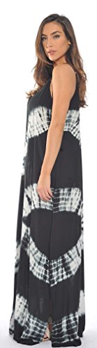 Image of Riviera Sun Women's Tie Dye Maxi Dress, Spaghetti Strap Open-Back Sundress and Beach Cover Up