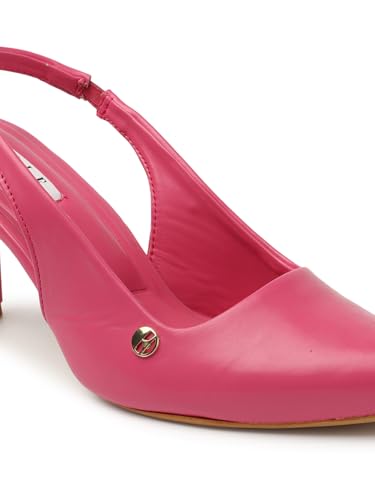 Image of ELLE Women Stylish and elegant Slingback Kitten Heel Mule Sandal