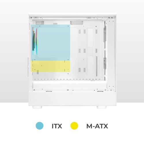 Gabinete Noua Nexus PH100 MicroATX Compacto para Gaming con Ventana de Vidrio Templado y Ventilador ARGB PWM Blanco miniatura 3
