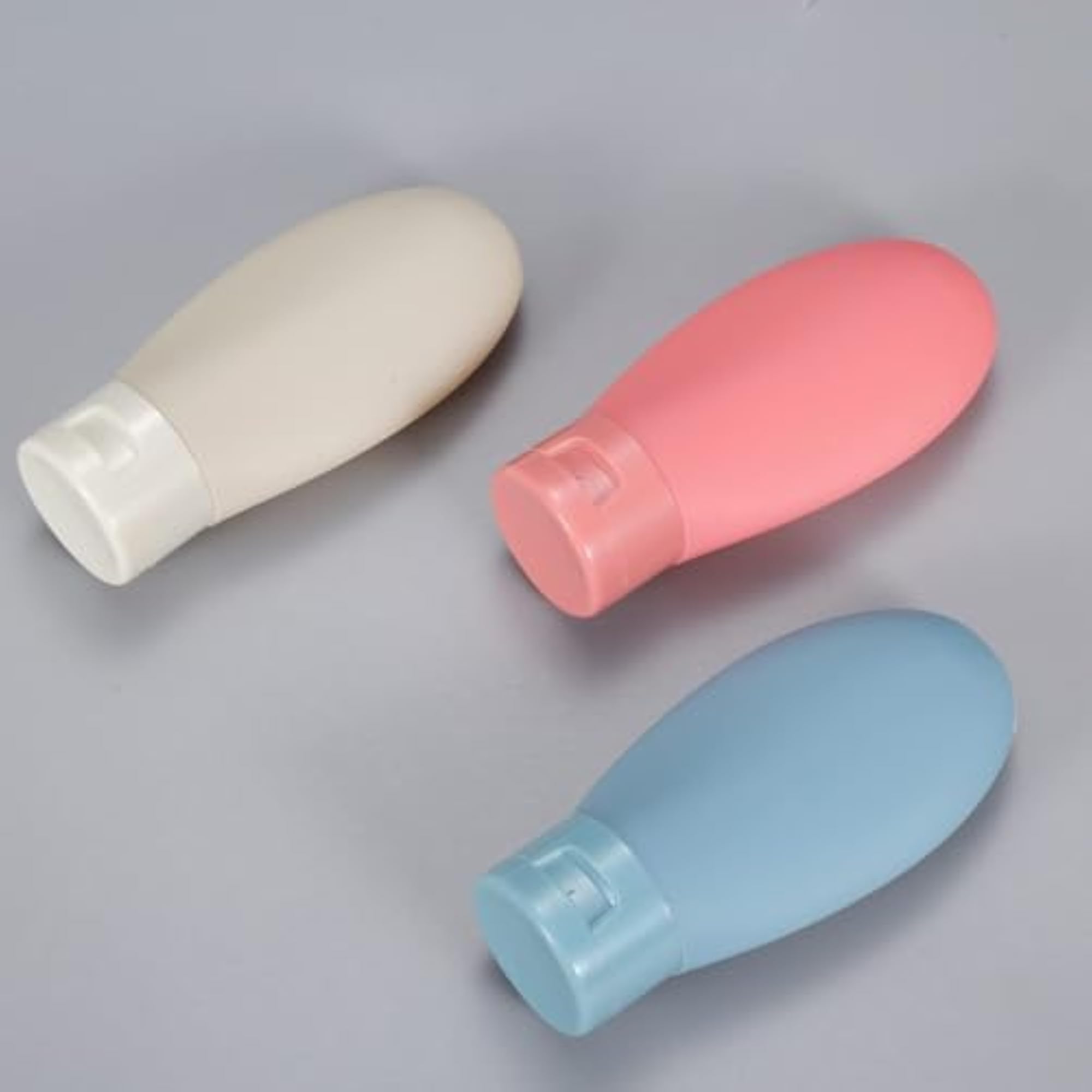 3 Pcs Travel Bottles Set, 60ML Empty Plastic Squeeze Bottles