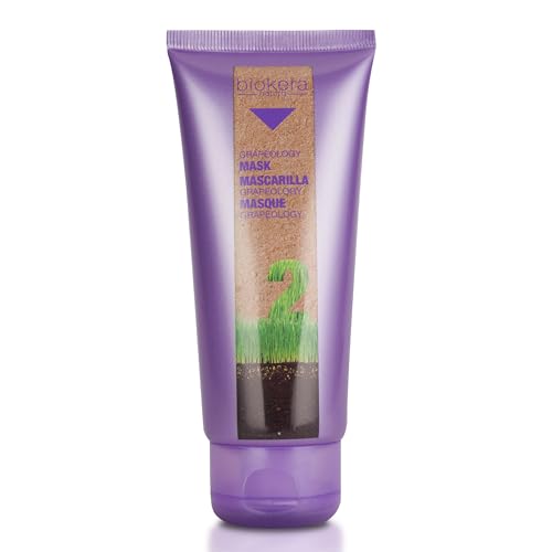 SALERM - Mascarilla Nutritiva Pelo - Mascarilla Grapeology Biokera Natura - 200 ml - Cabellos Blancos o Decolorados - Aceite de Semilla de Uva - Nutre e Hidrata el Pelo - Evita la Oxidación del Color