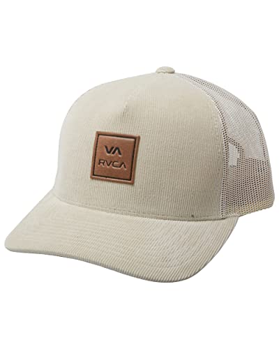 Image of RVCA Men's Curved Brim Trucker Hat, Structured Hat with Curved Bill, Adjustable Snapback Closure