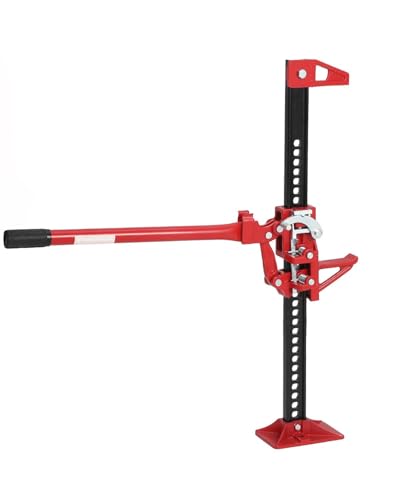 33" Farm Jack, 3 Ton (7000LB) Heavy Duty Farm Ja-ck for Truck SUV Tractor Recovery, 33” Ratcheting Lift Ja-ck with 5.12"-25.39" Height Range & Non-Slip Handle