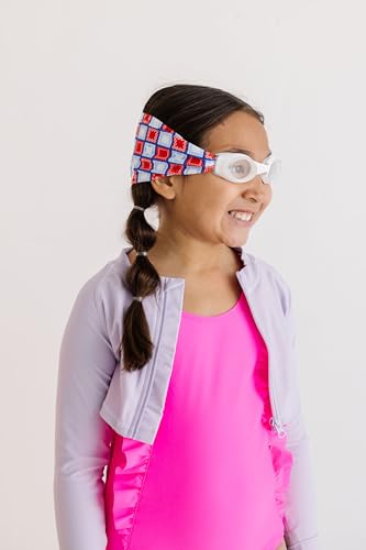 Image of Splash Place KIDS SWIM GOGGLES with Fabric Strap - GIDDY UP | Tangle-Free, Swimming Goggles for Kids, Comfy Fabric Strap Goggles
