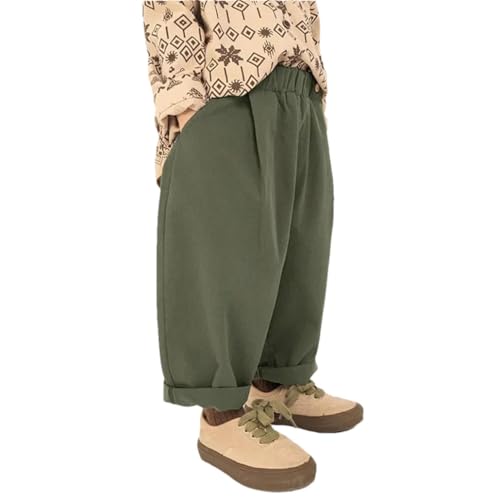 Dninmim Kids Casual Pants Loose Solid Outdoor Cargo Pants