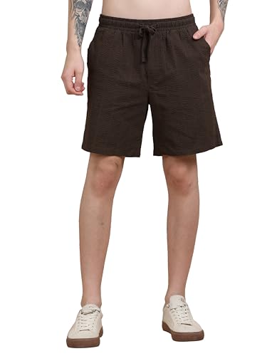 Image of StitchX Men's Airport Look Textured Seersucker Cotton Resort Shorts