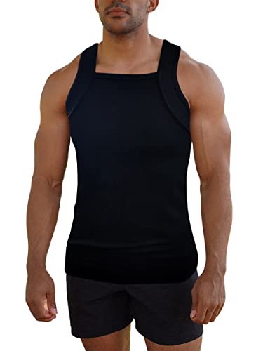 Different Touch Men Athletic Style Square Cut Tank Top