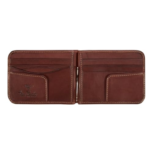 Tony Perotti Mens Money Clip Bifold Wallet Slim Minimalist Card Case Pockets Italian Leather