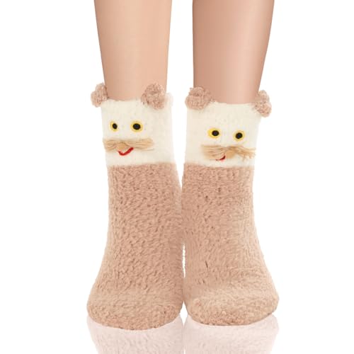 Image of Benefeet Sox Womens Girls Fuzzy Socks Cozy Winter Warm Fluffy Socks Soft Cute Animal Home Slipper Thick Plush Sleeping Sock