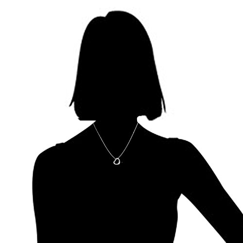 Ritastephens Ritastephens Sterling Silver or Gold-Tone Floating Open Heart Designer Inspired Love Charm Pendant Necklace3