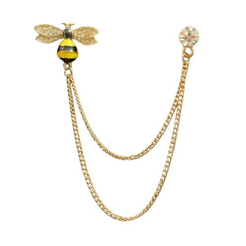 Image of women's chain brooch tassel chain rhinestone zircon brooch is suitable for women's metal chain clothing accessories, jewelry, gifts, and various holiday accessories