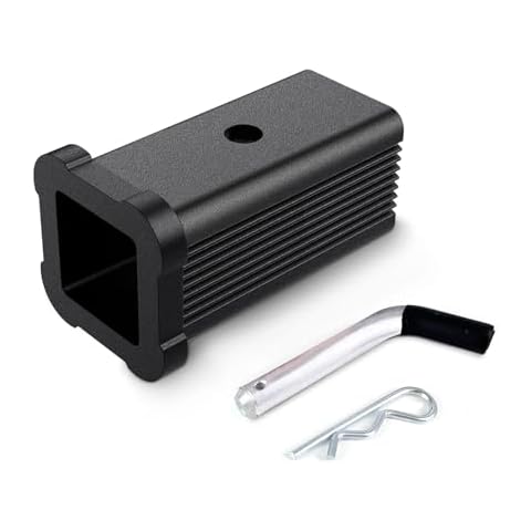 SKTYANTS Hitch Adapter 2-1/2" to 2" Trailer Hitch Receiver with Hitch, 6 inch Pin and Clip Lock Style Diecast Aluminum Reducer Sleeves for Class III, IV and V Trailer Hitch Sleeve Cover