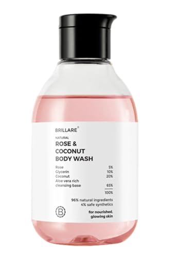 Image of Natural Body Wash Set, Rose, Mint, Coffee and Lavender with Coconut, 200ml Each, Pack of 4. Gift Set.