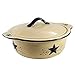 Star Vine Primitive Style Covered Round Baking Dish