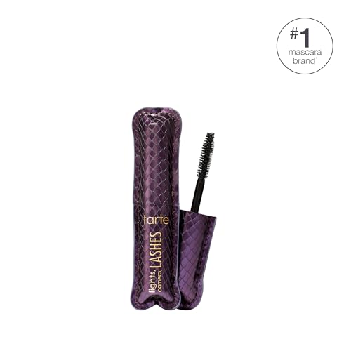 Image of tarte lights, camera, lashes 4-in-1 mascara - Volume, Length, Curl & Conditioning for Fuller Looking Lashes, Smudge-Proof, Flake-Free, Longwear, Vegan & Cruelty Free