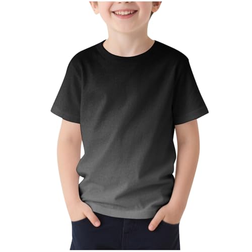2-13T Baby Boys and Girls Tops Kids Summer Fashion Gradient T-Shirts Short Sleeves Crew Neck Loose Comfy Tee Blouse
