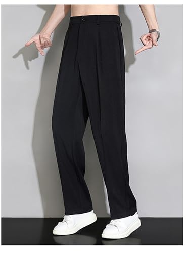 Fleurosta Stretch Waist Ice Silk Pants, Super Stretch Ice Silk Comfort Everyday, Men's Dress Pants Slim Fit, All-Day Comfort2