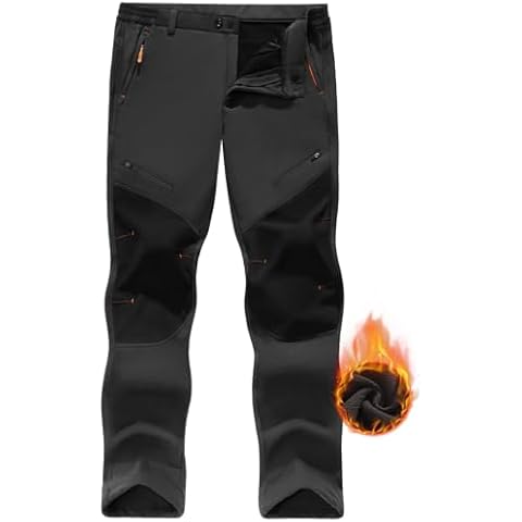 CMTOP Men's Waterproof Fleece Lined Trousers Cover