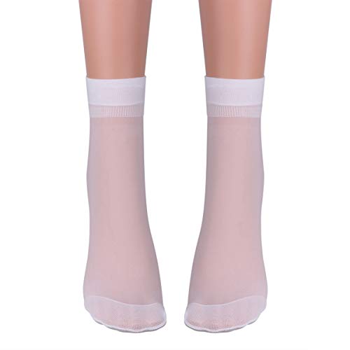 TiaoBug Men's 3 pairs Casual Sheer Soft Silk Summer Dress Socks Crew Socks3